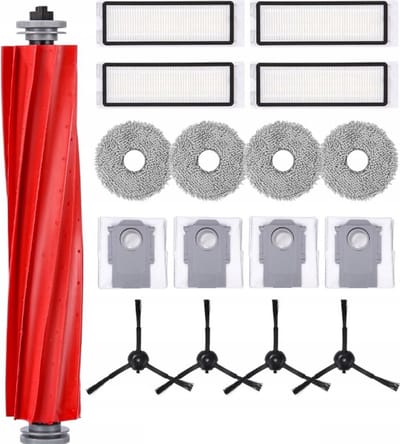 GROOT KIT met onderdelen compatibel met Roborock Q Revo - filters borstels zakken - Hoogwaardige vervanging voor: Roborock: Q Revo - 17 onderdelen - hier is alles! Accessoires voor Roborock Q Revo reserveonderdelen