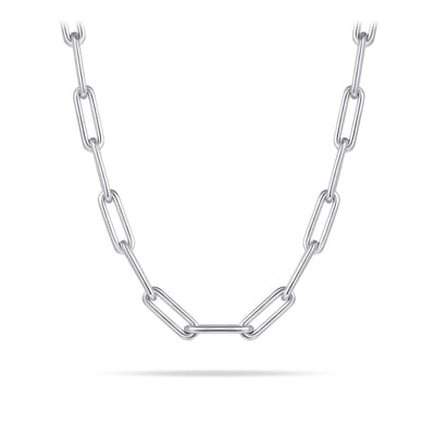 Jewels Inc. - Hanger incl. Collier - Closed Forevere - 16.5mm x 5.5mm - Lengte 42+5cm - Gerhodineerd Zilver 925