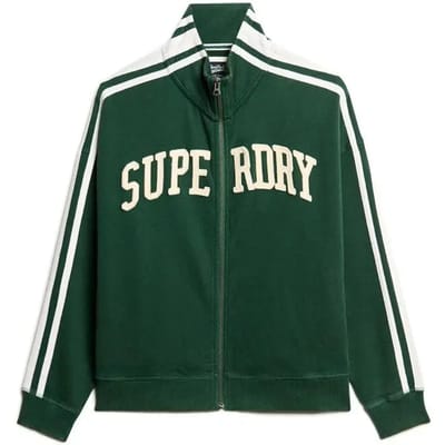 Dames hoodie met rits en applicatiepatroon Superdry Athletic Essentials