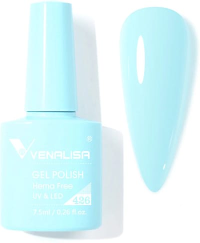 Venalisa UV Gellak Turquoise - 7.5 ml - Pastel Turquoise Gellak - Gellac Turquoise - Pastel Gellak - Gellak Kleuren - Venalisa Gellak - Gellak Nagellak