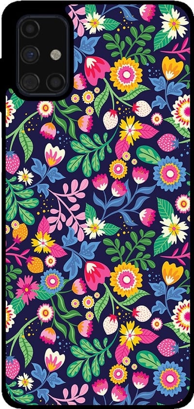 Smartphonica Telefoonhoesje Geschikt voor Samsung Galaxy M51 met bloemen opdruk - TPU backcover case flower design geschikt voor Samsung Galaxy M51