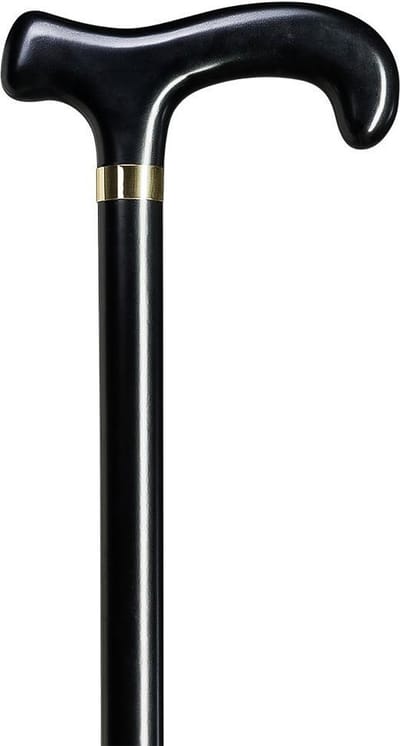 Gastrock XXL Wandelstok beukenhout - Goliath - 113 cm – Houten wandelstok - Gewicht 650 gram - Diameter wandelstok 25 mm - Geschikt voor extra lange mensen – Derby handvat - Zwart