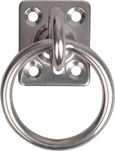 ProPlus Dekoog met Wartel en Ring - 33 x 38 x 6 mm - RVS Aisi 316 - 4 Gaats