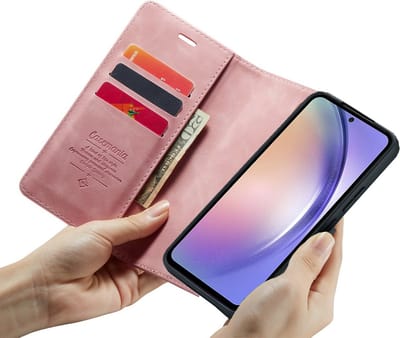 Google Pixel 8 Pro Bookcase hoesje - CaseMe - Effen Roze - Kunstleer