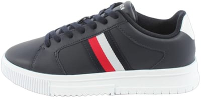 Bedrukte Leren Sneakers Met Rubberen Zool