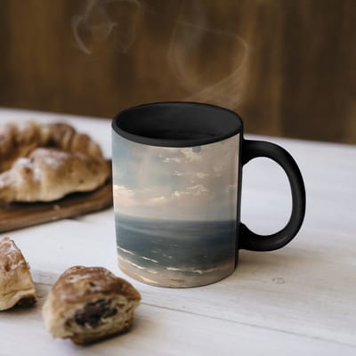 Magische Mok - Foto op Warmte Mokken - Koffiemok - Klif - Zee - Boom - Magic Mok - Beker - 350 ML - Theemok