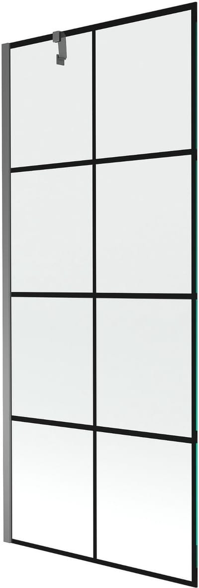 Mexen Next badwand één vleugel 80 x 150 , zwart raster, gun metal - 895-080-000-00-77-95