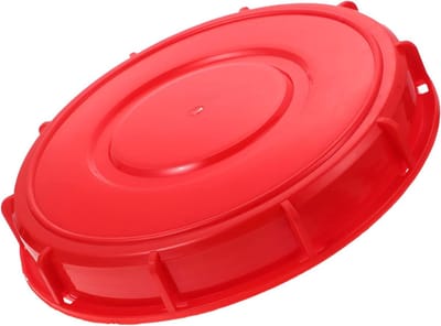 Draagkrachtig Emmerdeksel - Vervangbaar Deksel - Vaten Afsluiten - Eenvoudige Installatie - 26.80cm - Rood