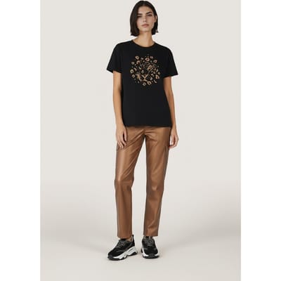 EsQualo T-shirt Animal Caviar Black Größe: XS | Hemden Outlet | Damen | Schwarz