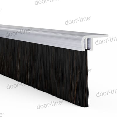Stripborstel met F-profiel | Voor afdichting van kieren, haaks profiel 90 | Lengte: 1000 mm | Zichtbare haarlengte: 30 mm | Totale hoogte: 37,5 mm