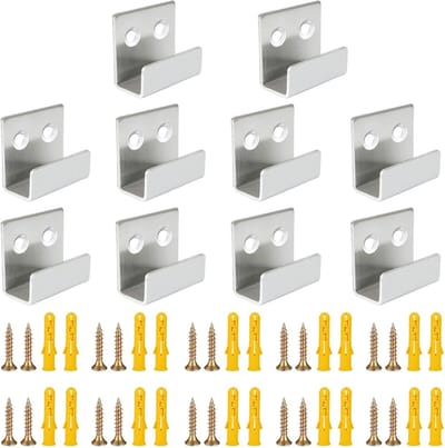 Set van 10 U-vormige Hoeksteunen met Schroeven voor Deurbevestiging en Versteviging