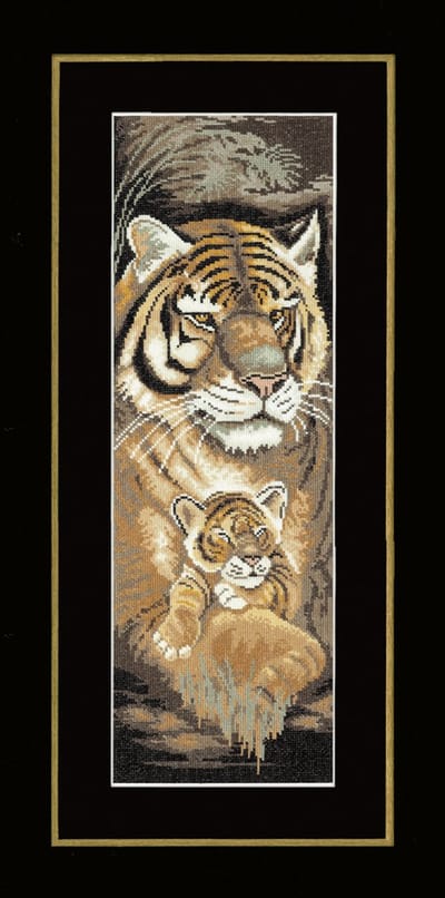 Telpakket kit Tijger met jong  - Lanarte - PN-0008227