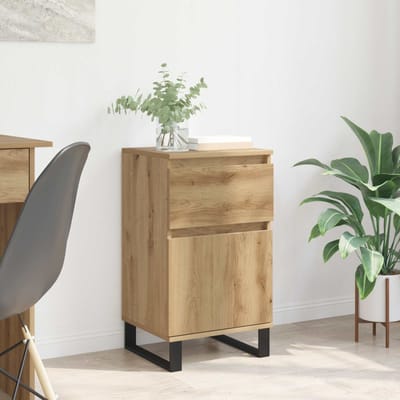vidaXL Dressoir artisanaal eikenkleurig 35 x 40 x 70 cm Bewerkt hout