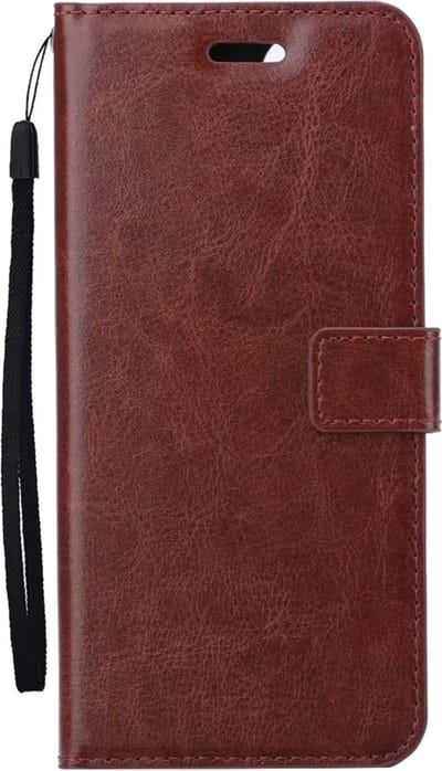 Hoes - Met Pasjeshouder - Geschikt voor Samsung Galaxy S23 FE - Luxe Bookcase Portemonee - Flip Case - Kunstleer Book Case - Flipcase - Book Cover - Walletcase - PortemonneeHoes - Bruin