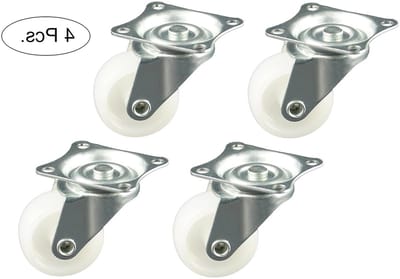 Zwenkwielen Meubelwielen - Draaibare Wieltjes - Meubels Verplaatsen - Dubbele Kogelkrans - 29 mm - Wit