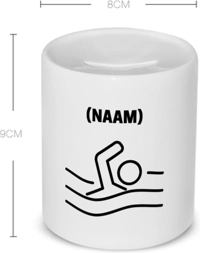 Akyol - zwemmer met je eigen naam Spaarpot - Zwemmen - sport liefhebbers - mensen die houden van zwemmen - zwemdiploma - zwemcadeau - verjaardagscadeau - verjaardag - cadeau - kado - geschenk - gift - 350 ML inhoud