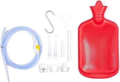 Complete Enema Kit voor Colonreiniging met 2000ml Capaciteit, Rubber Enema Zak en Detox Accessoires