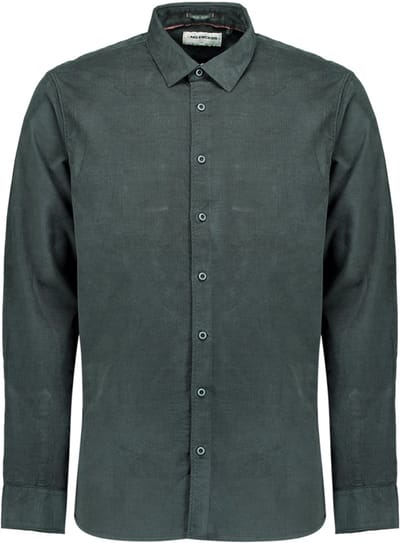 No Excess Shirt Herringbone Fine Corduroy Dark Steel Größe: S | Casual hemden Outlet | Herren