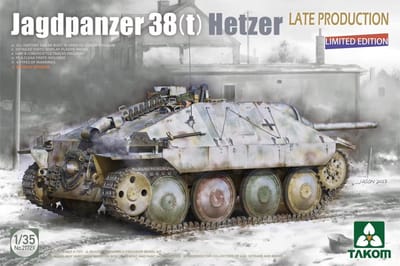 Takom Modelbouwpakket Militaire voertuigen - 2172X Jagdpanzer 38(t) Hetzer Late Production - Limited Edition Plastic - 1:35 - Modelbouw