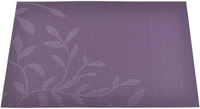 Placemats set van 6 - Antislip - Hittebestendig - Afwasbaar - Geweven - Vuilafstotend - Decoratie - Keuken - Bruiloft - Feest - Paars - Geschikt voor tafelbescherming - 38 cm