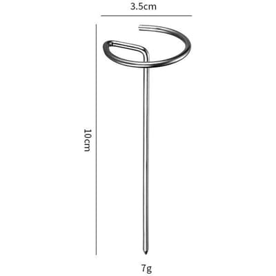 Roestvrijstalen spiesen voor Airfryer en Oven, Verdikte Kebab-stokjes van Voedselkwaliteit, Verticale braadspiesen voor BBQ, Grillnaald 10pcs gray
