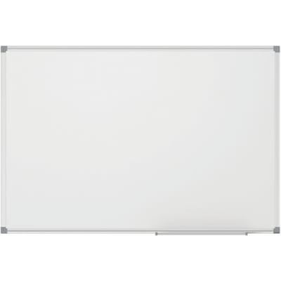 Whiteboard MAULstandard (b x h) 120 cm x 90 cm Wit Kunststof coating Incl. opbergbakje, Horizontaal- of verticaalformaat