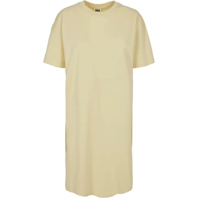 Urban Classics - Organic Oversized Slit Tee Korte jurk - M - Geel