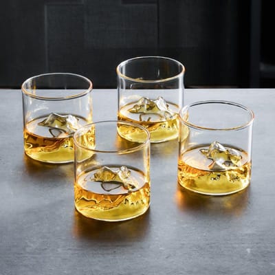 Whiskyglas Ondiep Transparantie Berg Xo Wijnglas Edo Stijlvol Ontwerp Guanshan Whiskeyglas Creatieve Persoonlijkheid Japanse Look