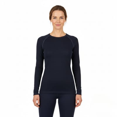 Norfolk - 80% Merino Wol Thermoshirt Dames - Naadloos - Temperatuurregulerend - Medium - Yeti