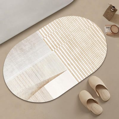 Eenvoudige Japanse Wabi-Sabi Badkamer Diatomeeënaarde Mat Badkamer Bad Water Absorberend Antislip Voetkleed 40 * 60Cm