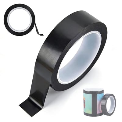 Hittebestendige polyimide tape voor 3D-printer, elektronica en solderen, mat zwart, 18 mm, ideaal voor isolatie en bescherming