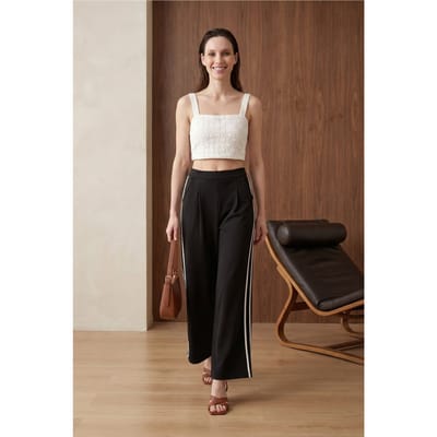 Hoge Taille Plissé Wijde Pantalon