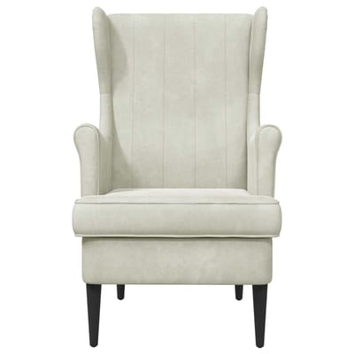 vidaXL - Fauteuil - Crèmekleurig - Fluweel