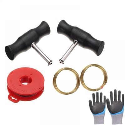Deze set bevat een gereedschap voor het verwijderen van de voorruit, gereedschap voor autoruiten, glassnijdraden, 3 snijdraden en 2 handgrepen voor de voorruit (plus handschoenen).