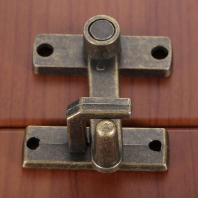 1 PC Poignée de Verrouillage de Porte Coulissante en Métal Loquet de Porte Chaîne de Sécurité Domestique Bronze Loquet de Garde Boulon avec Vis Quincaillerie de Porte Domestique
