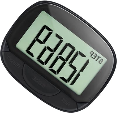 Stappenteller Met Clip - Loopmeter Calorieënteller - Gezond Leven - Groot 55mm Display - 65 x 52 x 23 mm