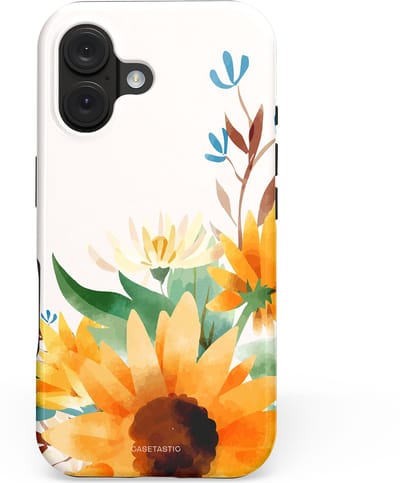 Casetastic hoesje geschikt voor Apple iPhone 16 - MagSafe - Dubbellaagse bescherming - Stralend geel - Fashion Case - Wit Goud Beige Saliegroen