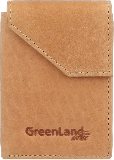 Greenland Nature Portemonnee RFID Leer 7 cm - Jongens - Staand formaat - nature