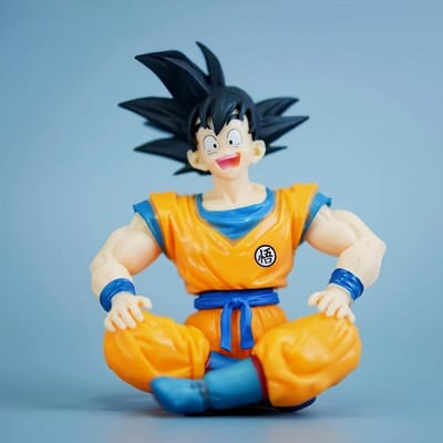 11cm/4.33in Anime Dragon Ball Model Goku Actiefiguren Pvc Standbeeld Bureau Ornament Verzamelfiguur Speelgoed Cadeaus beige