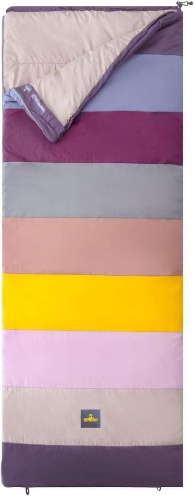 Slaapzak - Dekenslaapzak - Kamperen en Reizen - Gemaakt van biologisch katoen - 205 x 80 cm - Multicolour