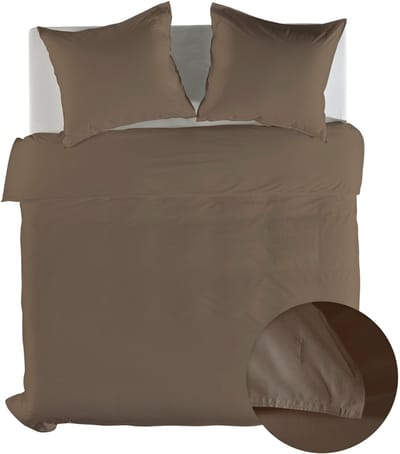 Yellow Dekbedovertrek Suite Nairobi - Gewassen Katoen - Plaza Taupe - 240x200-220 cm - 100% Gewassen Katoen - Lits-Jumeaux