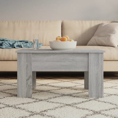 vidaXL - Salontafel - 79x49x41 - cm - bewerkt - hout - grijs - sonoma - eikenkleurig
