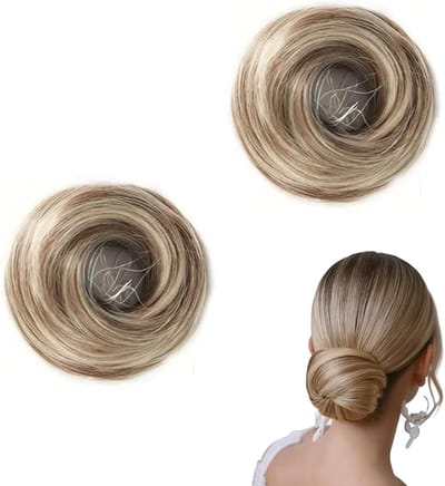 Natuurlijke uitziende haaraccessoires voor een rechte haarbun, ideaal voor dun of kort haar, eenvoudig in gebruik en perfect voor dagelijks gebruik en speciale gelegenheden