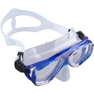 Lunettes de plongée avec protection nasale, large champ de vision, antibuée, verres en verre trempé, tuba en silicone white