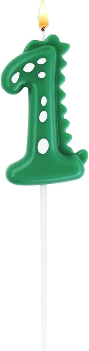 Birthday Candles with the Number of 1 Piece Candles First Birthday Candles Dinosaur Candles Birthday Cake Accessories - ShopVlot