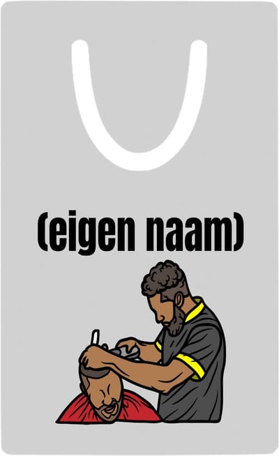 Hacebo® - kapper man met eigen naam metalen boekenlegger - Kapper - barbers - collega's - verjaardag - afscheidscadeau - geschenk - kado Bladwijzer boekenleggers - 7.6 cm x 5cm