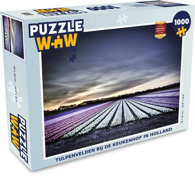 Puzzel Tulpenvelden bij de Keukenhof in Holland - Legpuzzel - Puzzel 1000 stukjes volwassenen