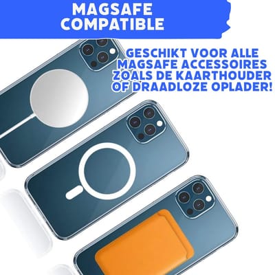 Phreeze Back Cover - Geschikt voor iPhone 12 Pro Max Hoesje - Ultra HD Transparant Case - Met Magneet Cirkel - Doorzichtige Cover - Magneet