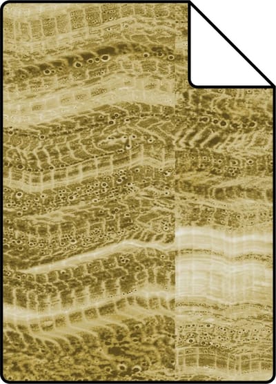 Proefstaal Origin Wallcoverings behang marmer motief okergeel - 26,5 x 21 cm - 337247-S