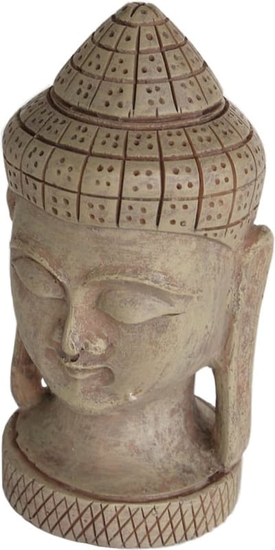 Zen deco buddha face large - SuperFish Aquarium Decoratie